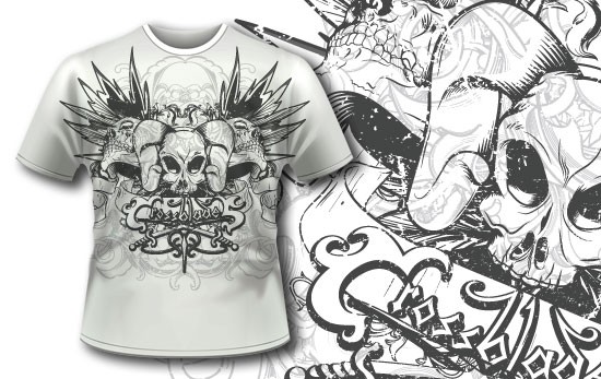 tshirt 210 How to Use Vector Skulls to Create Jaw Dropping Illustrations