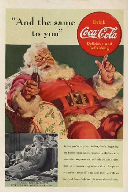 Coca Cola 1939 Get a Taste of Christmas with some Vintage Advertising Designs