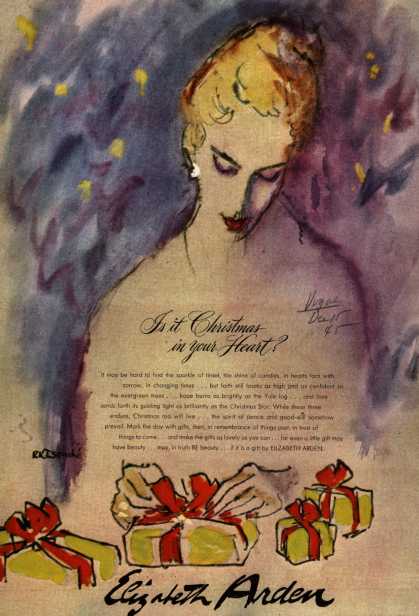 Elizabeth Arden 1945 Get a Taste of Christmas with some Vintage Advertising Designs