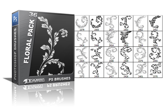 FLORAL PS BRUSHES Inky Deals Bundle: the biggest design resources bundle ever!