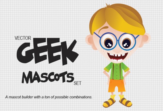 GEEK MASCOTS 550x375 Inky Deals Bundle: the biggest design resources bundle ever!
