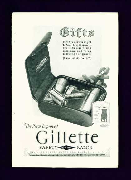 Gillette 1925 Get a Taste of Christmas with some Vintage Advertising Designs