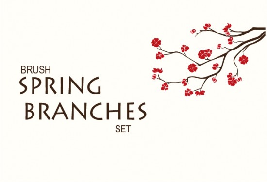 SPRING BRANCHES 550x375 Inky Deals Bundle: the biggest design resources bundle ever!