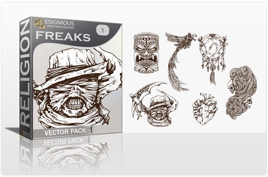 designious freaks vector pack 1 preview 1 Smokin Hot New Design Resources from Designious.com! 