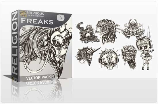 designious freaks vector pack 3 1 Smokin Hot New Design Resources from Designious.com! 