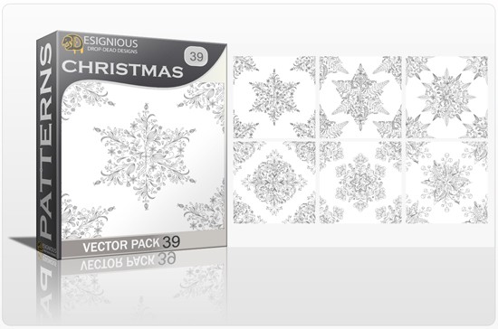 designious seamless patterns vector pack 39 snowflakes 1 1 Smokin Hot New Design Resources from Designious.com! 