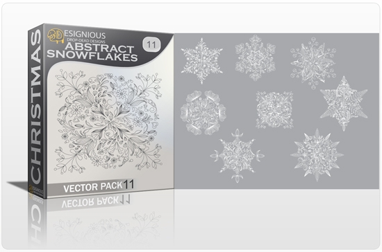 christmas 11 1 Snowflakes, Santa, Christmas Trees and Snowmen Vector Packs for Your Illustrations