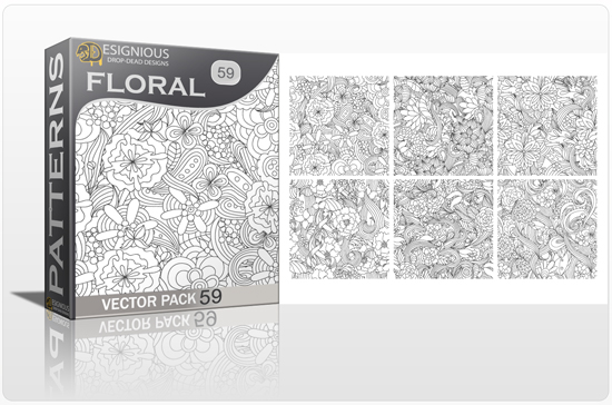 designious seamless patterns vector pack 59 floral chaos 0 New Vector Resources from Designious.com! Sugar Skulls, Seamless Patterns, Floral Vector Packs + Freebie
