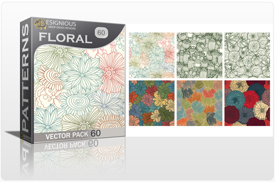 designious seamless patterns vector pack 60 floral chaos 0 New Vector Resources from Designious.com! Sugar Skulls, Seamless Patterns, Floral Vector Packs + Freebie