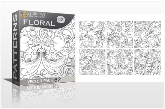 designious seamless patterns vector pack 62 floral chaos engraved 0 New Vector Resources from Designious.com! Sugar Skulls, Seamless Patterns, Floral Vector Packs + Freebie