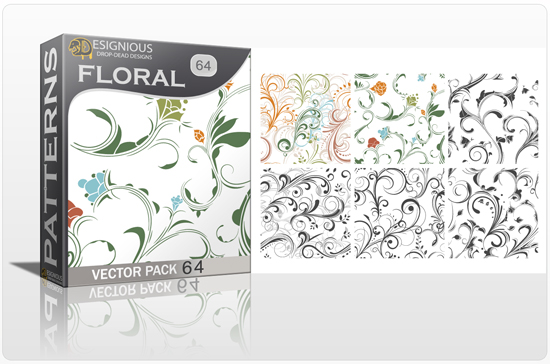 designious seamless patterns vector pack 64 floral chaos 0 New Vector Resources from Designious.com! Sugar Skulls, Seamless Patterns, Floral Vector Packs + Freebie