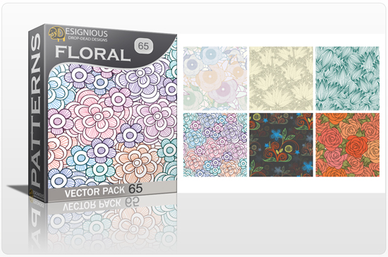designious seamless patterns vector pack 65 floral chaos 0 New Vector Resources from Designious.com! Sugar Skulls, Seamless Patterns, Floral Vector Packs + Freebie