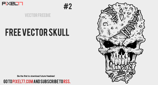 pixel 77 free vector skull Weekly Freebie #2: Vector Skull from Pixel77 & How Its Made