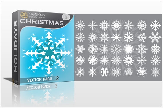snow flakes christmass 2 Snowflakes, Santa, Christmas Trees and Snowmen Vector Packs for Your Illustrations