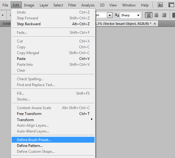 6 How to convert vector shapes into Photoshop brushes