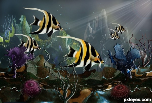 aquatic fish coral scene ps tutorial Photoshop Tutorials Roundup   January 2012