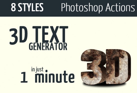 design tnt photoshop 3d actions set 550x375 Inkydeals Winter Bundle   $500 Worth of Design Goodies for only $29 + Bonus!
