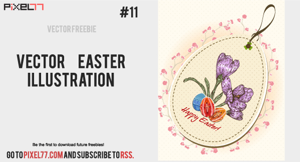 free vector easter illustration Daily Freebie #11: Free Easter Illustration