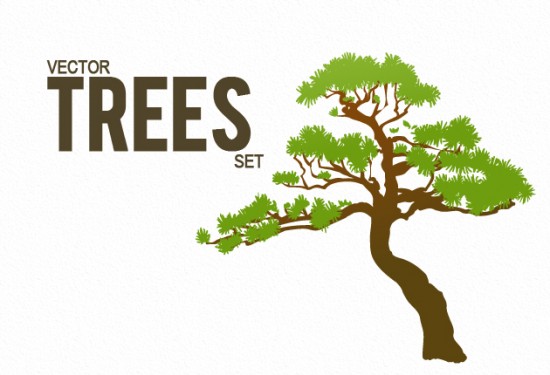 green trees vector set 550x375 Inkydeals Winter Bundle   $500 Worth of Design Goodies for only $29 + Bonus!