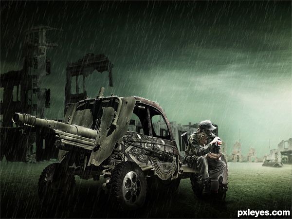 post war scene photo manipulation ps tutorial Photoshop Tutorials Roundup   January 2012