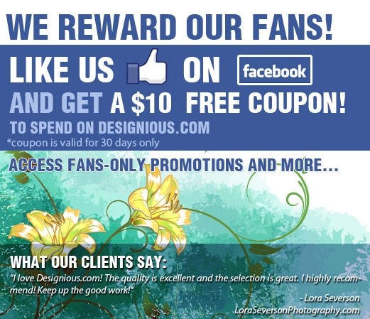 BLOG IMAGE We Reward Our Fans! Designious.com is giving back some design lovin with a special promotion!