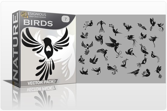 designious birds vector pack 7 preview 1 1 Add Delicate Vector Birds & Butterflies to Your Spring Design Projects 