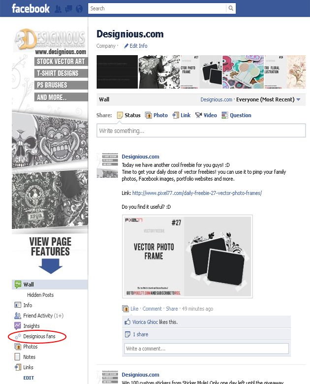 designious facebook page We Reward Our Fans! Designious.com is giving back some design lovin with a special promotion!