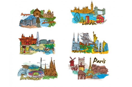 designious famous cities vector pack 2 preview 2 Vector Monuments Youll Need in Your Design Projects & Their Story   Part 1