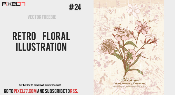 retro-floral-illustration-600 retro floral illustration 600 Free Vector of the Day #24: Retro Floral Illustration