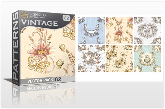 seamless vintage vector pack designious 82 10 Fabulous New Vintage Seamless Pattern Vector Packs & Freebie from Designious.com!