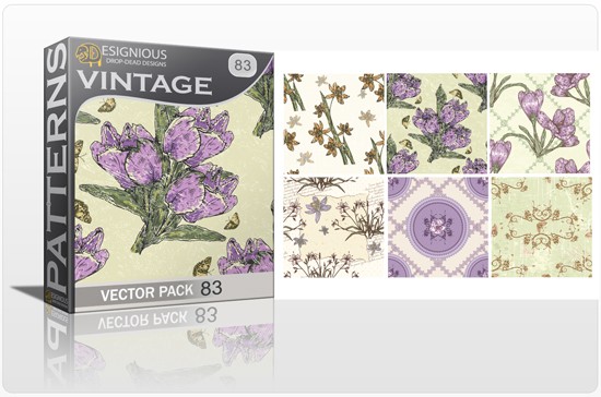 seamless vintage vector pack designious 83 10 Fabulous New Vintage Seamless Pattern Vector Packs & Freebie from Designious.com!