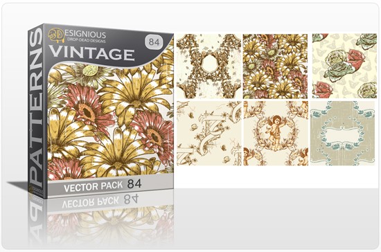 seamless vintage vector pack designious 84 10 Fabulous New Vintage Seamless Pattern Vector Packs & Freebie from Designious.com!