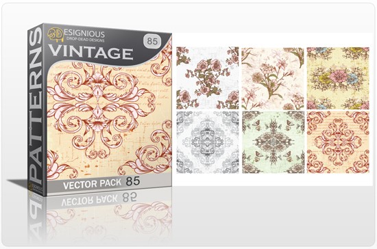 seamless vintage vector pack designious 85 10 Fabulous New Vintage Seamless Pattern Vector Packs & Freebie from Designious.com!