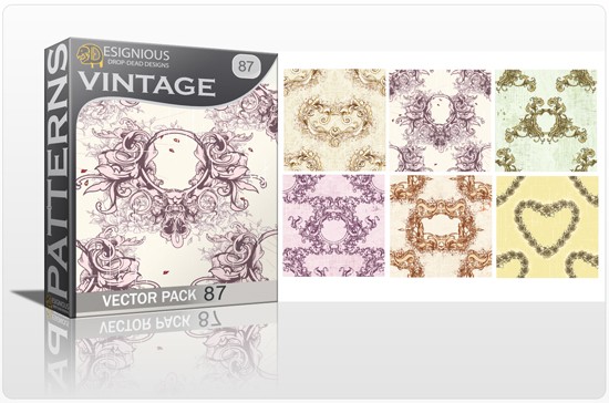 seamless vintage vector pack designious 87 10 Fabulous New Vintage Seamless Pattern Vector Packs & Freebie from Designious.com!