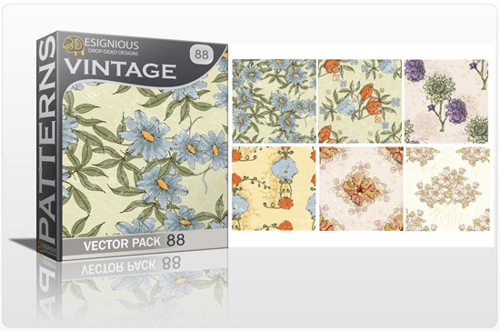 seamless vintage vector pack designious 88 10 Fabulous New Vintage Seamless Pattern Vector Packs & Freebie from Designious.com!