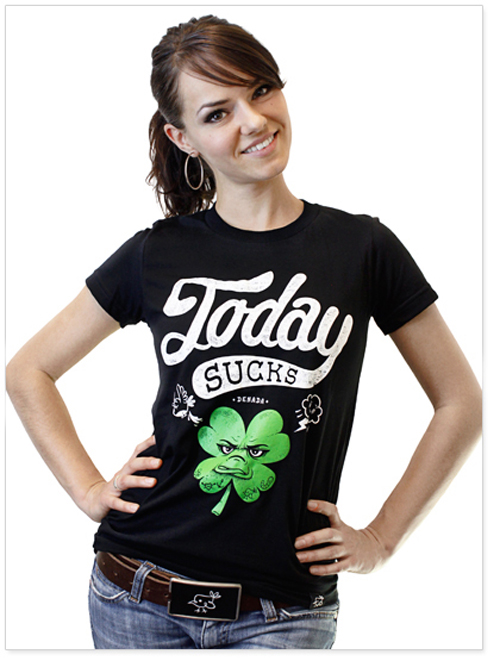denada girls t shirt today sucks black Interview with Talented Graphic Artist Andreas Krapf