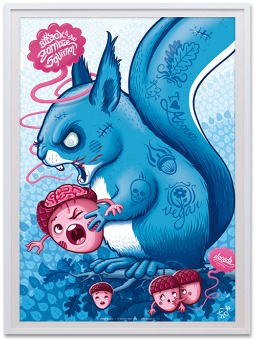 denada posters zombie squirrel view1 Interview with Talented Graphic Artist Andreas Krapf
