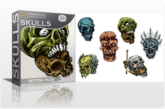 skulls vector pack 25 1 NEW GREAT STUFF FROM DESIGNIOUS.COM