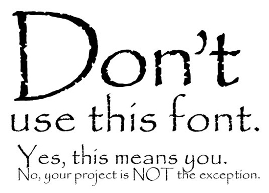 Fonts web design 7 The Least Appropriate Fonts in Web Design