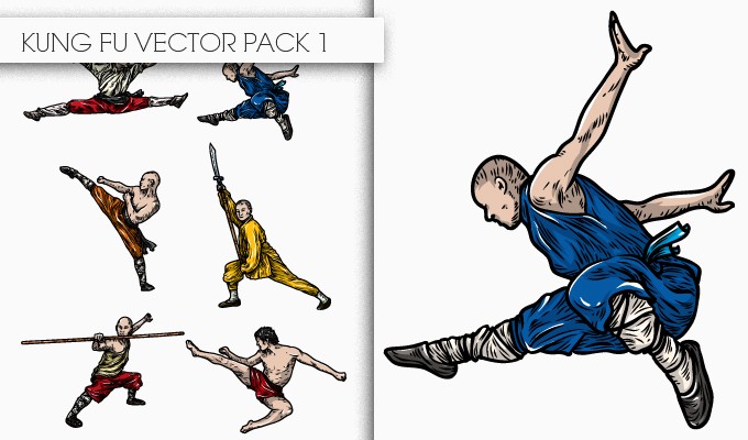 designious kung fu vector pack 1 small New Awesome T shirt Designs, Vector Packs & Freebie from Designious.com!