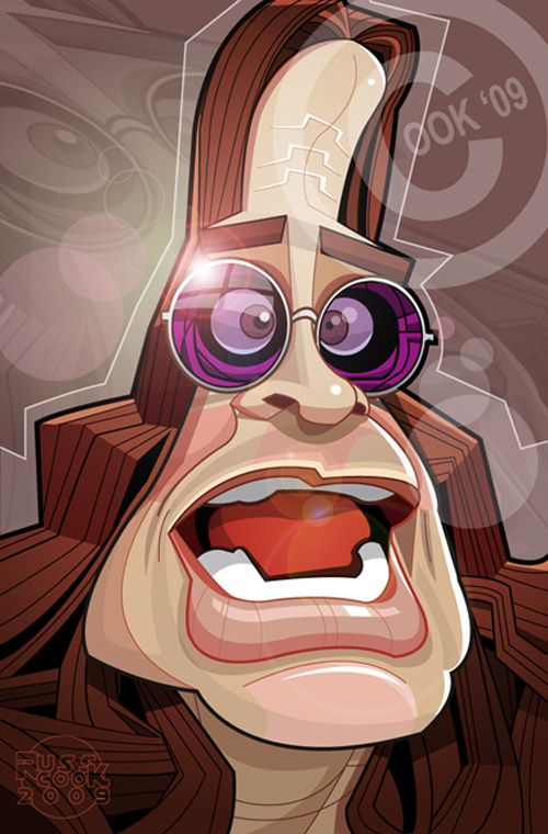 Celebrity vector caricature 23 Showcase of 25 Cunning Celebrity Digital Caricatures