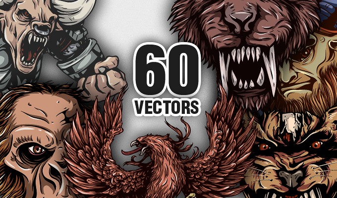 designious vector mythical creatures mega pack 1 small Mythical Creatures Mega Pack 1 & 10 Sensational T Shirt Designs from Designious.com!