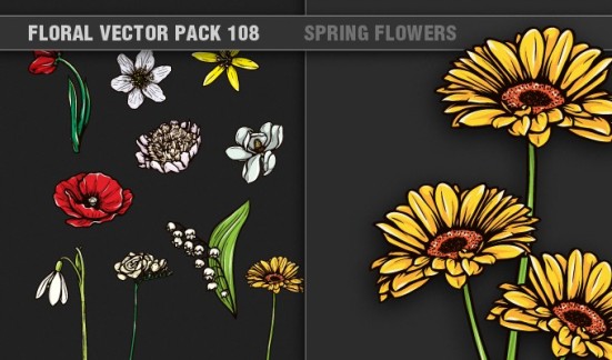 designious floral vector pack 108 small 10 Awesome T shirt designs & 10 Jaw Dropping Vector Packs from Designious.com!