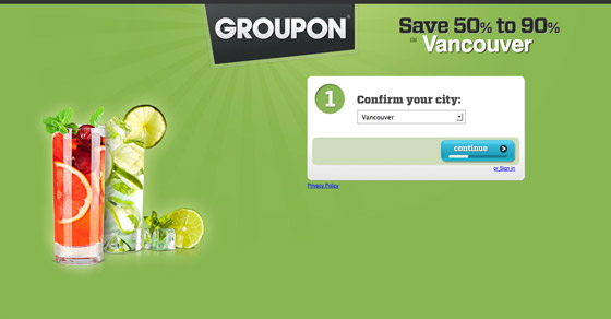 3 Groupon 10 Great Examples of High Quality Landing Pages