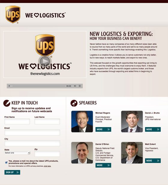 5 UPS 10 Great Examples of High Quality Landing Pages
