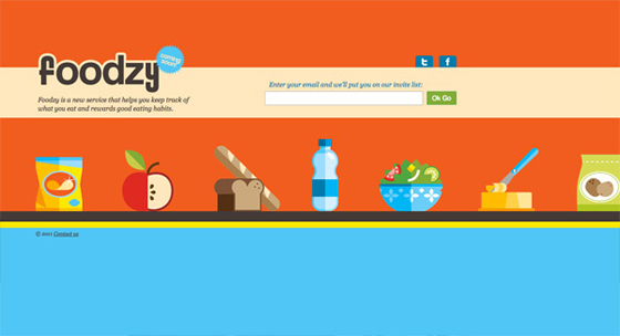 9 foodzy 10 Great Examples of High Quality Landing Pages