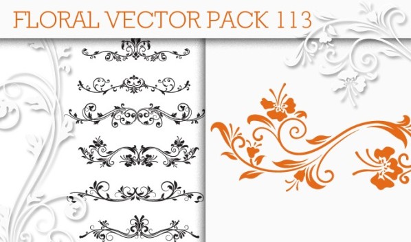 designious floral vector pack 113 small1 10 New Amazing Floral Vector Packs & Freebie from Designious.com