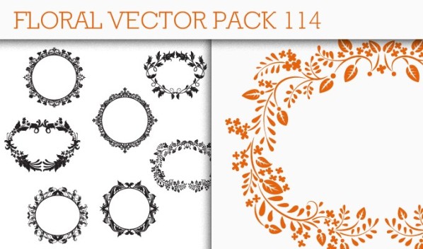 designious floral vector pack 114 small 10 New Amazing Floral Vector Packs & Freebie from Designious.com