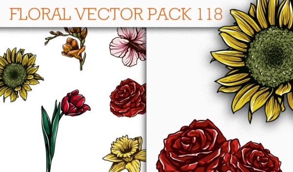 designious floral vector pack 118 small 10 New Amazing Floral Vector Packs & Freebie from Designious.com