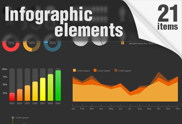 Infographic elements set 1 [Infographic]   Color Psychology in Logo Design